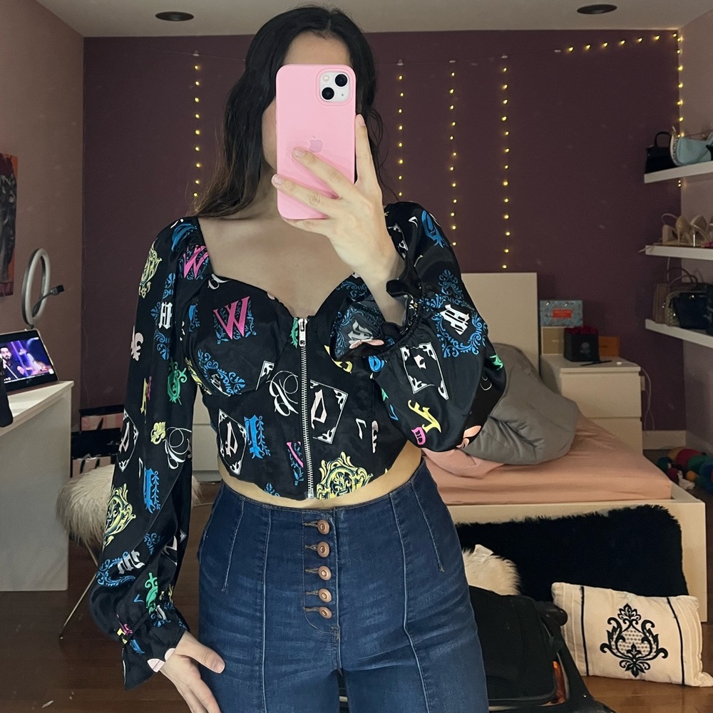 Satin cropped top